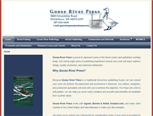 Tablet Screenshot of gooseriverpress.com